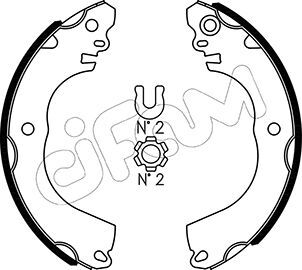 Set saboti frana 153-509 CIFAM - Frana tambur Set saboti frana 153-509 CIFAM - Frana tambur