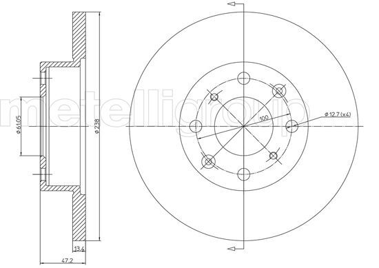 Disc frana 800-268 CIFAM - Disc frana