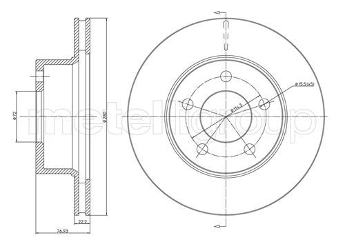 Disc frana 800-332 CIFAM - Frana disc