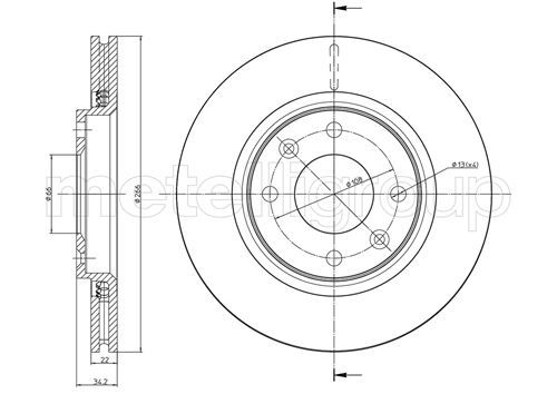 Disc frana 800-555C CIFAM - Frana disc Disc frana 800-555C CIFAM - Frana disc