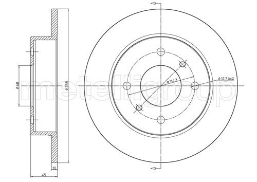 Disc frana 800-633 CIFAM - Frana disc Disc frana 800-633 CIFAM - Frana disc