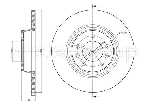 Disc frana 800-888C CIFAM - Frana disc
