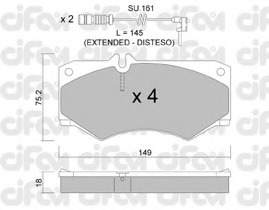 set placute frana,frana disc 822-014-8K CIFAM - Frana disc set placute frana,frana disc 822-014-8K CIFAM - Frana disc