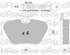 set placute frana,frana disc 822-061-0K CIFAM - Frana disc set placute frana,frana disc 822-061-0K CIFAM - Frana disc