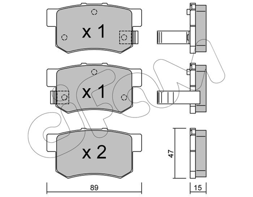 set placute frana,frana disc 822-173-0 CIFAM - Frana disc