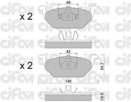 set placute frana,frana disc 822-211-1 CIFAM - Frana disc