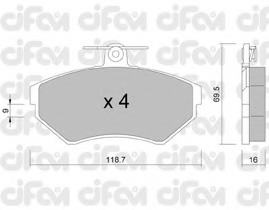 set placute frana,frana disc 822-215-1 CIFAM - Set placute frana set placute frana,frana disc 822-215-1 CIFAM - Set placute frana