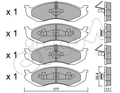 set placute frana,frana disc 822-218-0 CIFAM - Frana disc