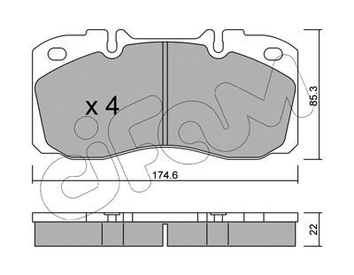 set placute frana,frana disc 822-268-0 CIFAM - Frana disc