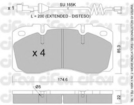 set placute frana,frana disc 822-268-3K CIFAM - Frana disc