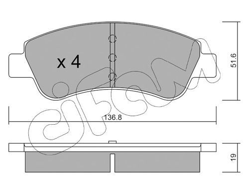 set placute frana,frana disc 822-327-0 CIFAM - Frana disc set placute frana,frana disc 822-327-0 CIFAM - Frana disc