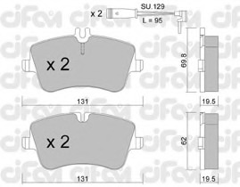 set placute frana,frana disc 822-342-0K CIFAM - Set placute frana set placute frana,frana disc 822-342-0K CIFAM - Set placute frana