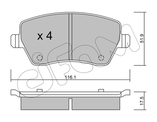 set placute frana,frana disc 822-485-0 CIFAM - Frana disc set placute frana,frana disc 822-485-0 CIFAM - Frana disc