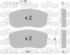 set placute frana,frana disc 822-530-2 CIFAM - Frana disc set placute frana,frana disc 822-530-2 CIFAM - Frana disc