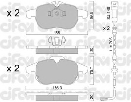 set placute frana,frana disc 822-540-1K CIFAM - Frana disc set placute frana,frana disc 822-540-1K CIFAM - Frana disc