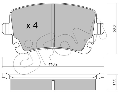 set placute frana,frana disc 822-554-2 CIFAM - Frana disc set placute frana,frana disc 822-554-2 CIFAM - Frana disc