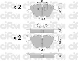 set placute frana,frana disc 822-557-5 CIFAM - Frana disc set placute frana,frana disc 822-557-5 CIFAM - Frana disc