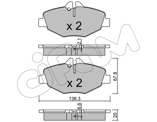 set placute frana,frana disc 822-562-0 CIFAM - Frana disc set placute frana,frana disc 822-562-0 CIFAM - Frana disc