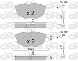 set placute frana,frana disc 822-562-0K CIFAM - Frana disc set placute frana,frana disc 822-562-0K CIFAM - Frana disc