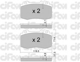 set placute frana,frana disc 822-563-5 CIFAM - Frana disc set placute frana,frana disc 822-563-5 CIFAM - Frana disc
