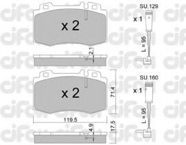 set placute frana,frana disc 822-563-5K CIFAM - Frana disc set placute frana,frana disc 822-563-5K CIFAM - Frana disc