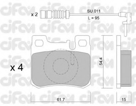 set placute frana,frana disc 822-566-0K CIFAM - Frana disc set placute frana,frana disc 822-566-0K CIFAM - Frana disc