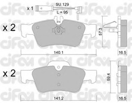 set placute frana,frana disc 822-568-0K CIFAM - Frana disc set placute frana,frana disc 822-568-0K CIFAM - Frana disc