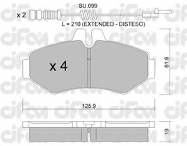 set placute frana,frana disc 822-572-0K CIFAM - Frana disc set placute frana,frana disc 822-572-0K CIFAM - Frana disc