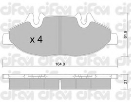set placute frana,frana disc 822-575-0 CIFAM - Frana disc set placute frana,frana disc 822-575-0 CIFAM - Frana disc