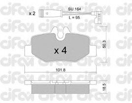 set placute frana,frana disc 822-576-0K CIFAM - Frana disc set placute frana,frana disc 822-576-0K CIFAM - Frana disc