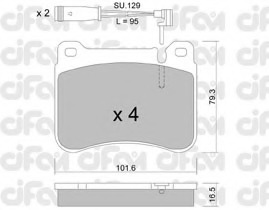 set placute frana,frana disc 822-668-0K CIFAM - Frana disc set placute frana,frana disc 822-668-0K CIFAM - Frana disc