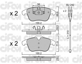 set placute frana,frana disc 822-675-5K CIFAM - Frana disc set placute frana,frana disc 822-675-5K CIFAM - Frana disc