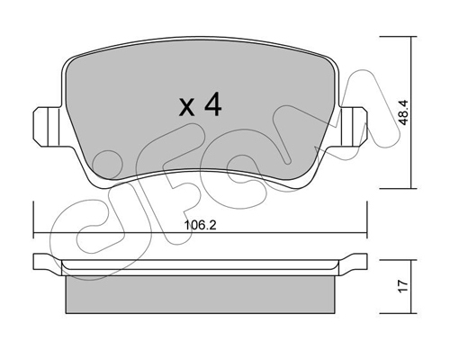 set placute frana,frana disc 822-676-0 CIFAM - Frana disc