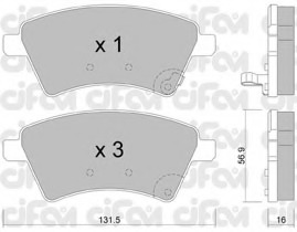 set placute frana,frana disc 822-702-0 CIFAM - Frana disc