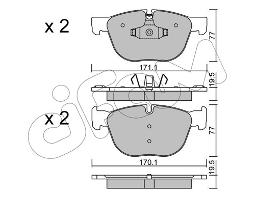 set placute frana,frana disc 822-770-0 CIFAM - Set placute frana