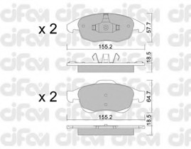 set placute frana,frana disc 822-800-0 CIFAM - Frana disc set placute frana,frana disc 822-800-0 CIFAM - Frana disc