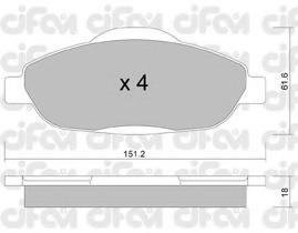 set placute frana,frana disc 822-804-0 CIFAM - Frana disc set placute frana,frana disc 822-804-0 CIFAM - Frana disc