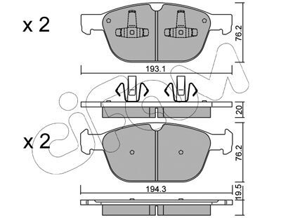 set placute frana,frana disc 822-834-0 CIFAM - Frana disc