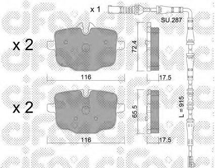 set placute frana,frana disc 822-921-0K CIFAM - Frana disc set placute frana,frana disc 822-921-0K CIFAM - Frana disc