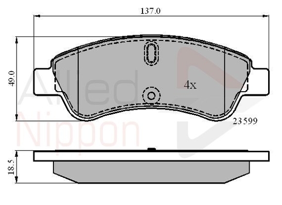set placute frana,frana disc ADB01033 COMLINE - Frana disc set placute frana,frana disc ADB01033 COMLINE - Frana disc