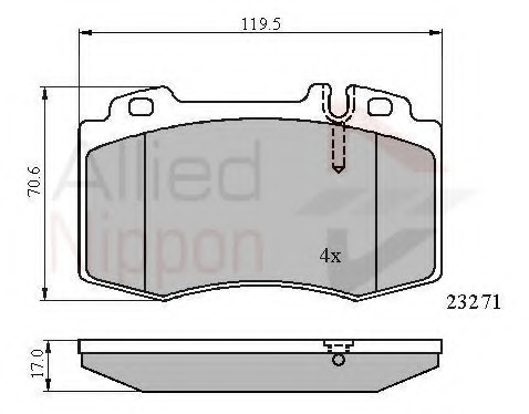set placute frana,frana disc ADB01117 COMLINE - Set placute frana set placute frana,frana disc ADB01117 COMLINE - Set placute frana