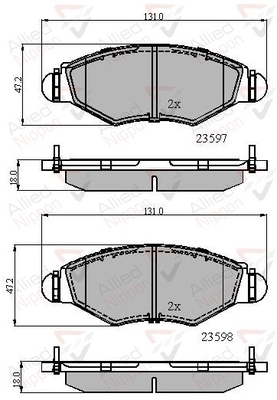 set placute frana,frana disc ADB01131 COMLINE - Frana disc set placute frana,frana disc ADB01131 COMLINE - Frana disc