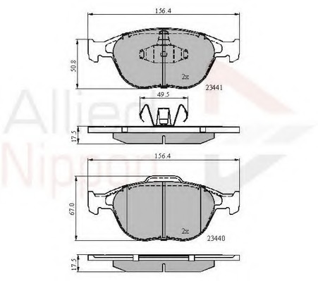 set placute frana,frana disc ADB01150 COMLINE - Frana disc set placute frana,frana disc ADB01150 COMLINE - Frana disc