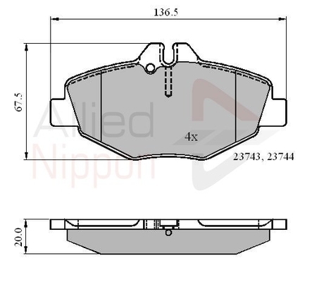 set placute frana,frana disc ADB01209 COMLINE - Frana disc set placute frana,frana disc ADB01209 COMLINE - Frana disc