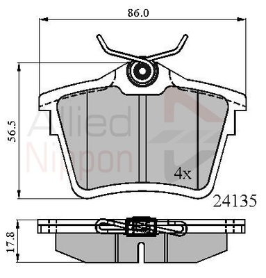 set placute frana,frana disc ADB01252 COMLINE - Set placute frana set placute frana,frana disc ADB01252 COMLINE - Set placute frana