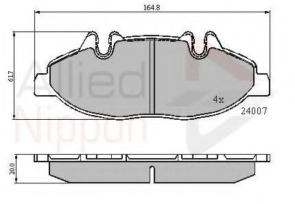 set placute frana,frana disc ADB01305 COMLINE - Frana disc set placute frana,frana disc ADB01305 COMLINE - Frana disc