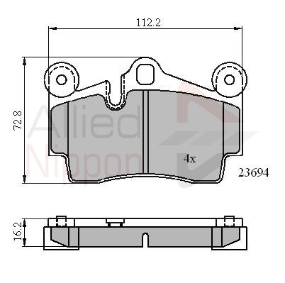 set placute frana,frana disc ADB01316 COMLINE set placute frana,frana disc ADB01316 COMLINE
