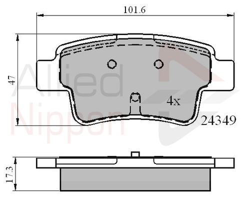 set placute frana,frana disc ADB01528 COMLINE - Set placute frana set placute frana,frana disc ADB01528 COMLINE - Set placute frana
