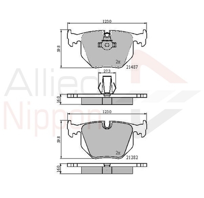 set placute frana,frana disc ADB01547 COMLINE - Frana disc set placute frana,frana disc ADB01547 COMLINE - Frana disc
