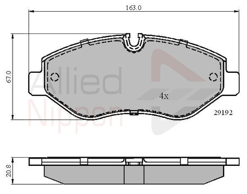 set placute frana,frana disc ADB01555 COMLINE - Frana disc set placute frana,frana disc ADB01555 COMLINE - Frana disc